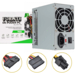 Fuente de Poder ATX JAL-ATX750–230W reales, 24 pines, IDE/SATA, ventilador silencioso