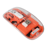 Mouse Inalámbrico 2.4G Transparent Recargable LH104 | Diseño moderno y silencioso